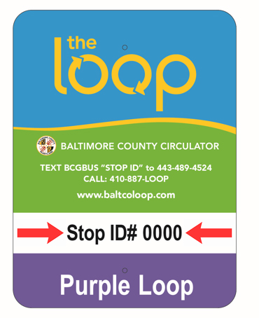 Loop Bus Stop sign.